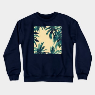 Palm tree pattern Crewneck Sweatshirt
